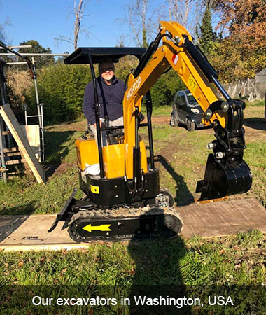 Hightop Compact Excavator Asistir al Reino Unido Residente en Estudio de caso de renovación de jardines