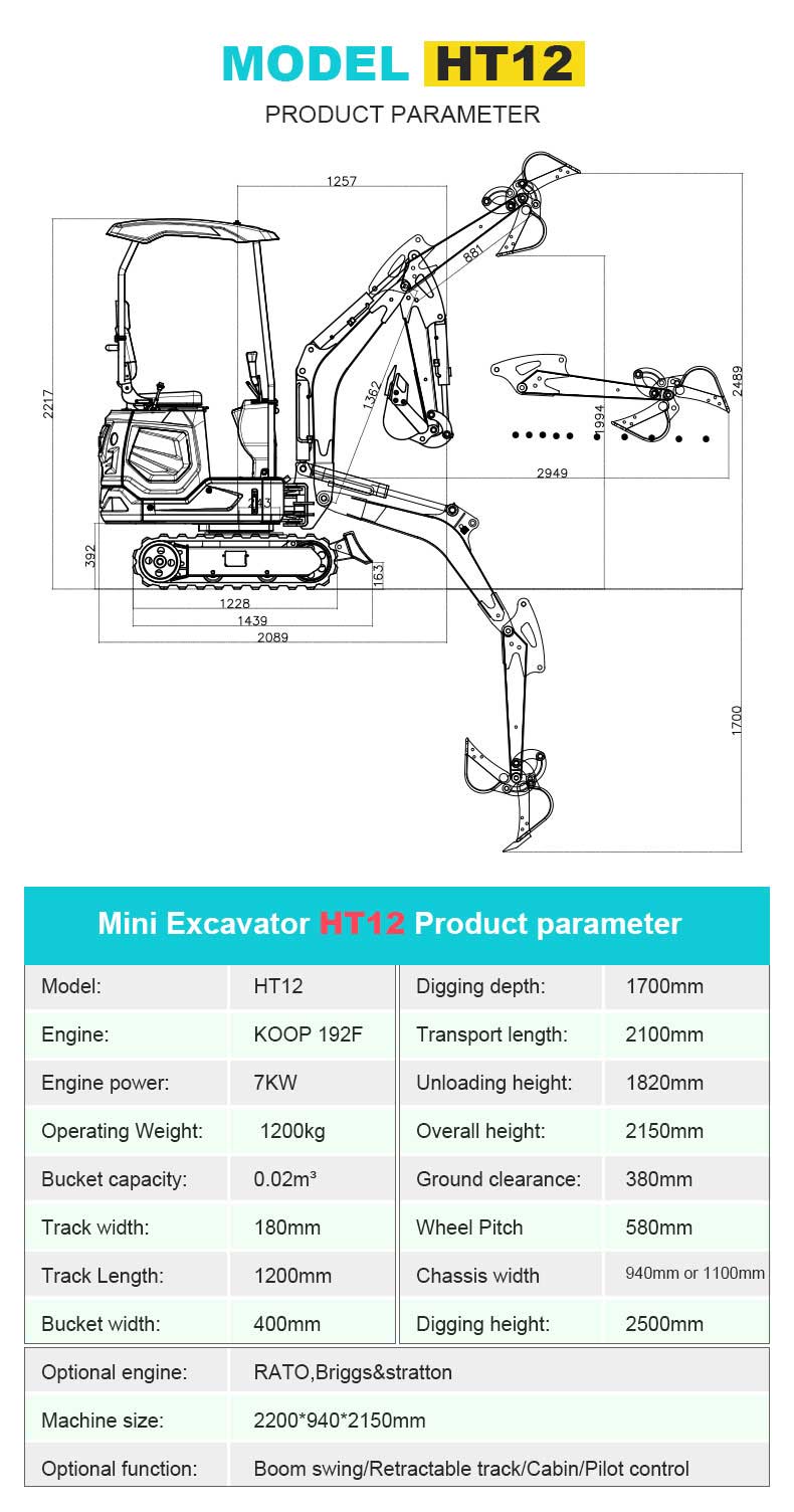 Miniexcavadora HT12 