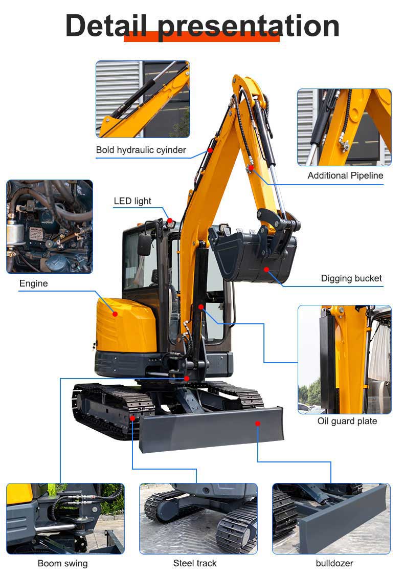  Pequeña excavadora 4.5T